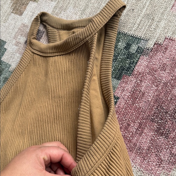 Aerie Ribbed Camel Crop Top - Picture 6 of 8